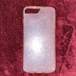 iPhone 8 PLUS Glittery Pink Case (lightly used)